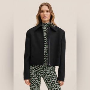 MANGO • Cropped Wool Jacket
